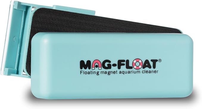 XL Extra Large Acrylic Aquarium Algae with Scraper Cleaner | Magfloat Floating Magnetic Fish Tank Magnet Cleaning Scrubber Brush Tool for Freshwater Saltwater Marine Reef Tanks