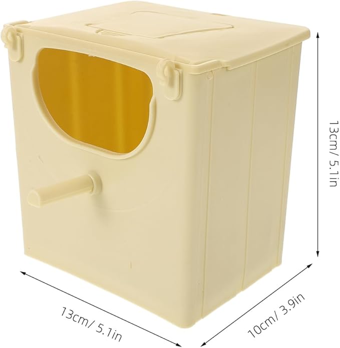 Balacoo 3 Pcs Plastic Bird Nest Box, Bird Breeding Box with Hooks for Birdcage Hanging - Squirrel Nesting House for Finch, Parrot, Budgie, Parakeets Cockatiels (Double Holes at The Front and Back)
