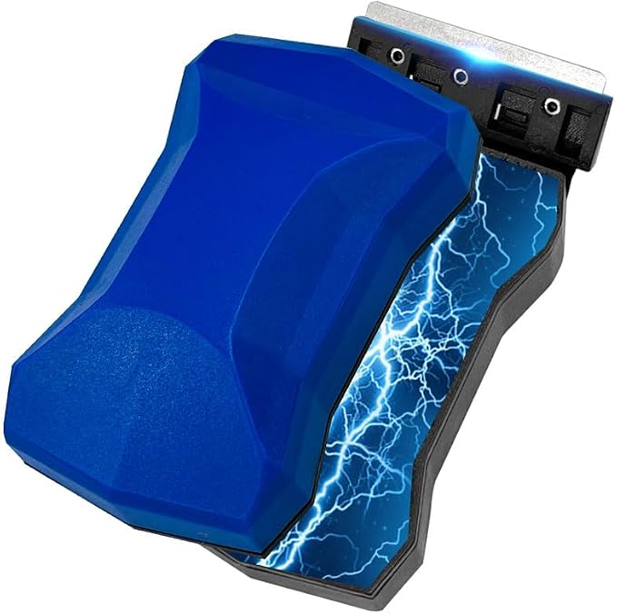 Magnetic Fish Tank Glass Cleaner, Dual-Blades Algae Scraper Glass Cleaner Scrubber with 2 Detachable Scrapers, Double Side Floating Magnetic Brush for 0.4-0.6 Inch Thick Glass Aquariums Tank, Size M