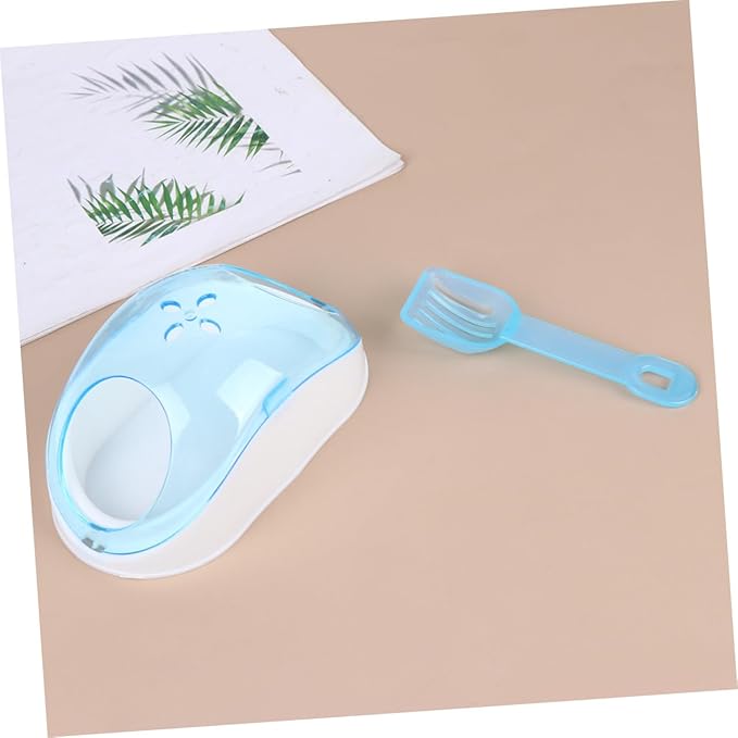 BESPORTBLE Bathroom Scoop for Chinchilla Dust Bath Pet Room Set Hamster Bath House with Portable Container Easy for Small Pets Random Color