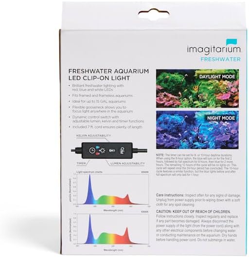 imagitarium by Petco Freshwater Aquarium LED Clip-on Light