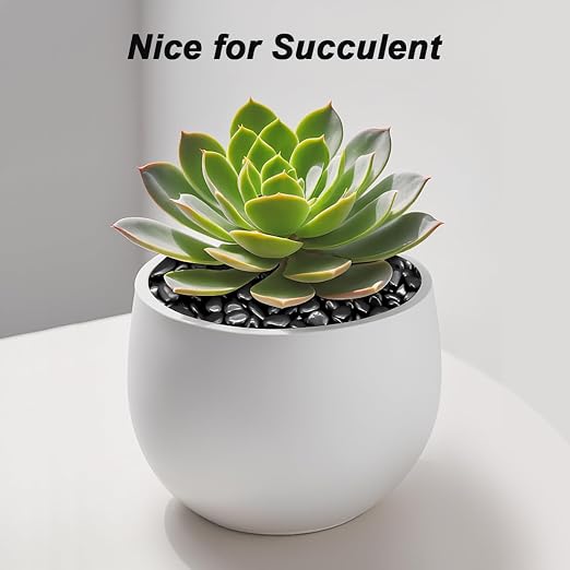 Garden Landscaping Stones, Black River Rocks, Decorative Ornamental Pebbles | Gravel Filler For Flower Bed, Fish Tank, Plants, Vases, Succulents, Indoor & Outdoor Home Decoration