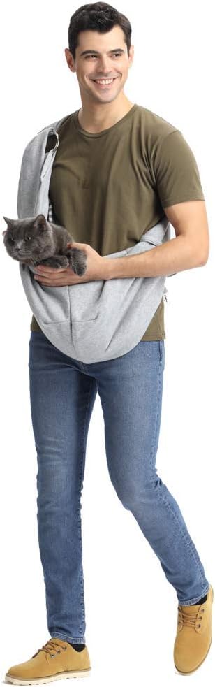 CUBY Dog and Cat Sling Carrier - Hands Free Reversible Pet Papoose Bag - Soft Pouch and Tote Design - Suitable for Puppy, Small Dogs Cats Outdoor