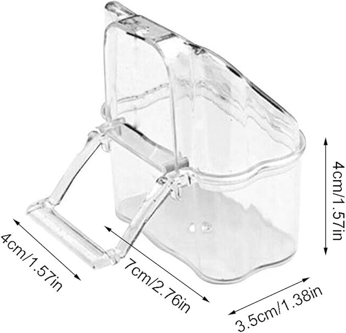 Parakeet Food Dispenser No Mess Feeder with Perch Feeding for Conure Cockatiel Install Out of Cage Bird Feeder for Outside Squirrel