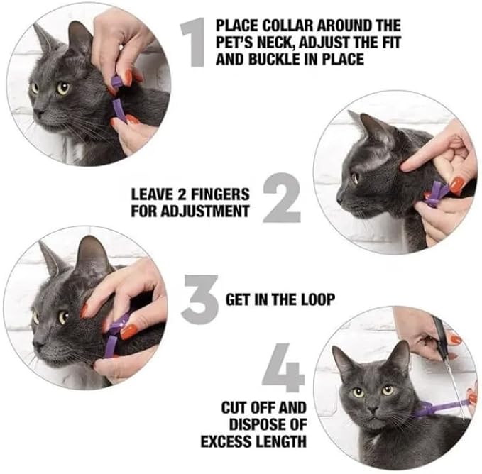 Calming Collar for Cats, Long-Lasting Pheromone Collar Helps for 60 Days, Designed to Reduce Stress and Anxiety, Helps Cats and Kittens Calm, Loud Noises, and Separation, 2 Count