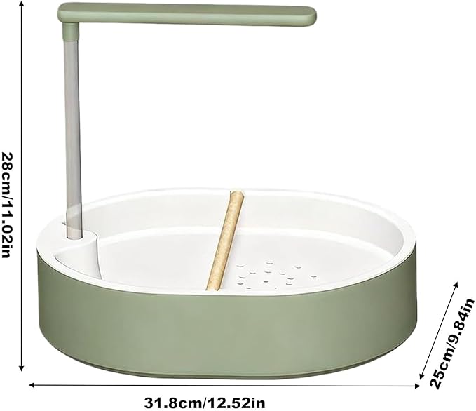 birdShower Bath Fountain - 20cm Pump Water birdBath, Anti Splash Ciirculating Cage Bath | Indoor Outdoor birdCare