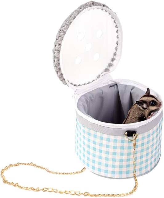 La La Pet® Creative Hamster Carrier Bag with Adjustable Chain Small Pet Travel Bag Sugar Glider Carrier Bag Hedgehog Carrier Bag Guinea Pig Carrier Bag for Outdoor Use