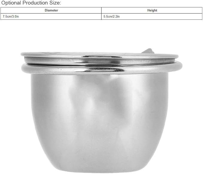 Tyenaza Stainless Steel Parrot Food and Water Coop Cup Bird Feeding Dish Feeder with Clamp Holder