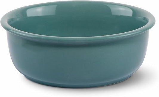 Wordcam 28oz Ceramic Dog Bowls, Durable Modern Pet Food and Water Bowls for Small Medium Dogs and Cats, Replacement Bowls for Wordcam SS03 Model (Dark Green)