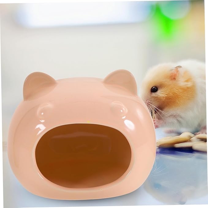 Ceramic Hamster Hideout Guinea Pig Hide Small Pet House Chinchilla Home Rats Hideout