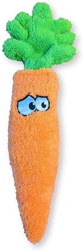 Cycle Dog Duraplush Medium Carrot: Sqeakerless Eco-Friendly and Durable Toy for Dogs | Perfect for Fetch and Tug-of-War Play | Made in USA