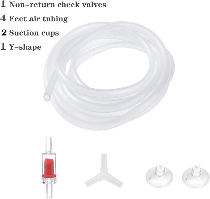 ALEGI Aquarium Bio Sponge Filter Kit with Air Tubing, Suction Cups, Check Valves for 55 Gallon Breeding Fry Betta Shrimp Fish Tank