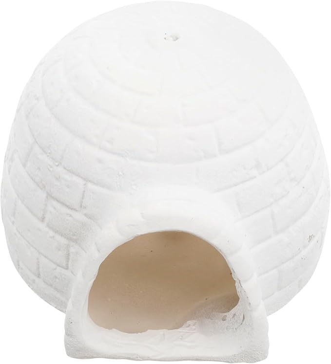 Generic Ceramic Hamster Hideout Small Cooling Igloo Nest Hut for Small Animals Pet House Refreshing Shelter with Unique Design