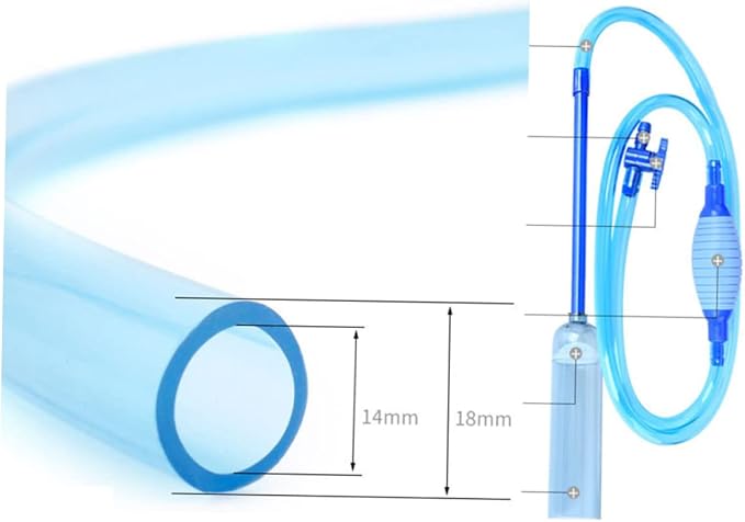 Toddmomy 2.5m Aquarium Water Changer Kit with Fish Tank Nozzle Gravel Siphon Pump