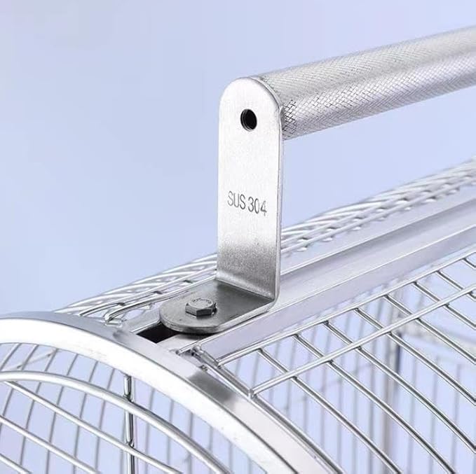 Parrot Parakeet Cage Stainless Steel Breathable Travel Cage Wrought Iron Bird Carrier Parrot Bird Cage for Extra Small Finch Zoo Love Bird Parakeets, Lovebirds, African Grey, Conure