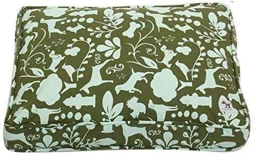 Molly Mutt Dog Crate Pad Cover, GOTS-Certified 100% Organic Cotton Canvas Mat for Dog or Puppy Crate Bed, Durable, Washable & Free of Harmful Chemicals, Pre-Shrunk, 42"x28"x2.5", Amarillo by Morning