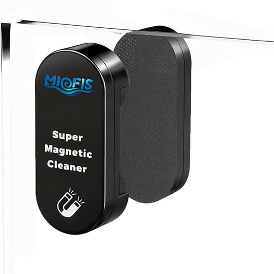 Magnetic Aquarium Cleaner, N52 Strong Magnet Algae Scraper for Fish Tank Glass, Ultra-Thin 0.55" Coral Safe, Fits 0.8" Glass 120 Gallon, Freshwater Marine (Not Acrylic) (PRO)