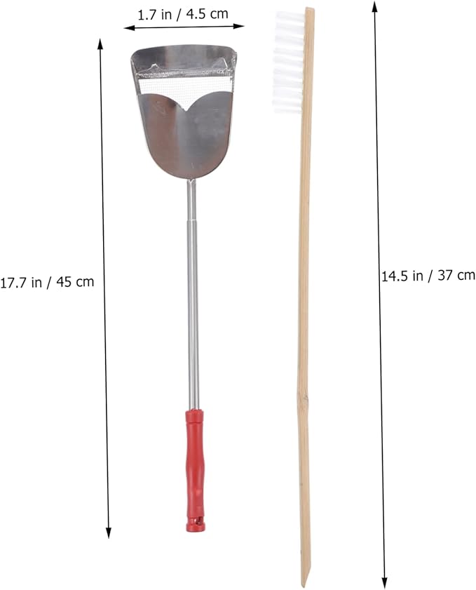DOITOOL 2pcs Pet Bird Cage Cleaning Tools Set Brush Scraper for Parrots and Birds Essential Supplies for Healthy and Space