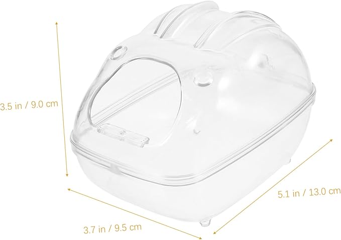 Happyyami Hamster Sand Bath Box Toilet for Small Pets Multi-use Chinchilla Dust Bath Easy to Clean for Hamsters Mice and Gerbils