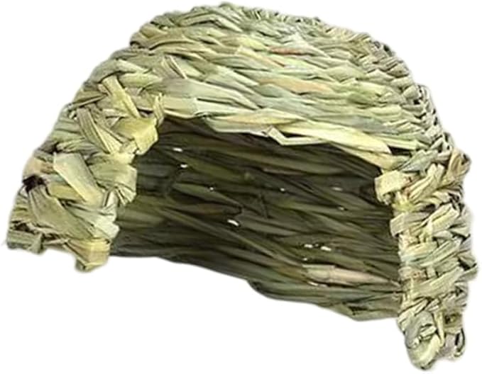 Rabbits Hideaways Grass House Straw Cave Playhouse for Small Pet Warm Hideouts House for Cage Hamsters Hideaways Cave