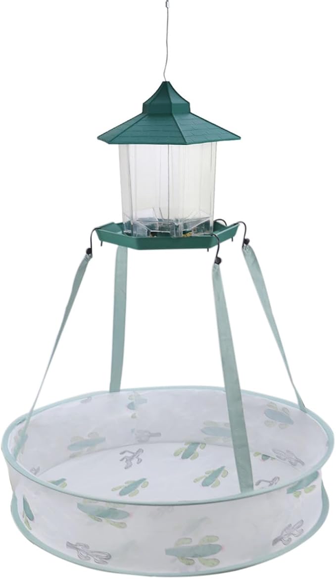2 Pack Seed Hoops for Bird Feeders Bird Seed Catcher Tray Platform Feeder Hanging Tray Backyard Garden 19’’