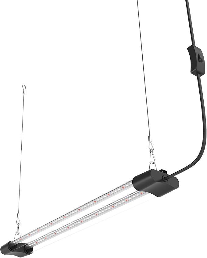 LED Grow Light Full Spectrum Light Linkable 5000K Daylight + 660nm Red Indoor Plant Lighting Fixture (2 FT)