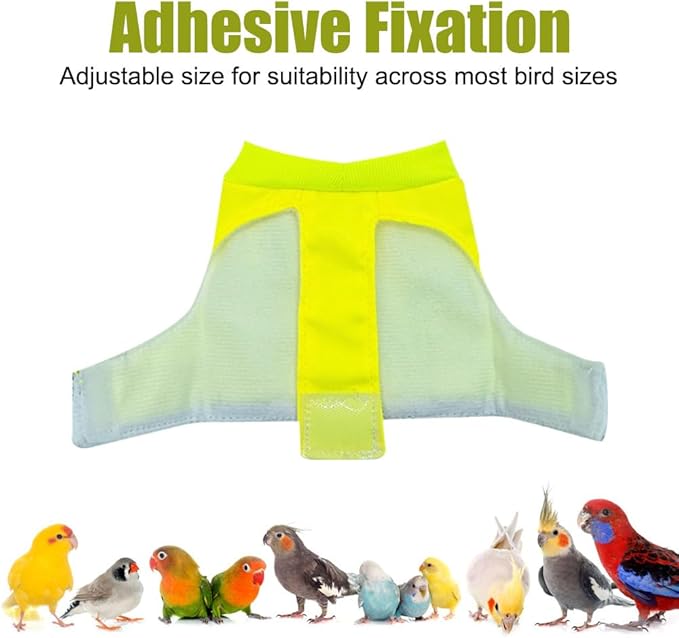 Bird Diaper Harness Flight Suit Clothes, Parrot Flight Suit with Leash Reusable Bird Flying Clothes for Parrots Cockatiel Pet Birds