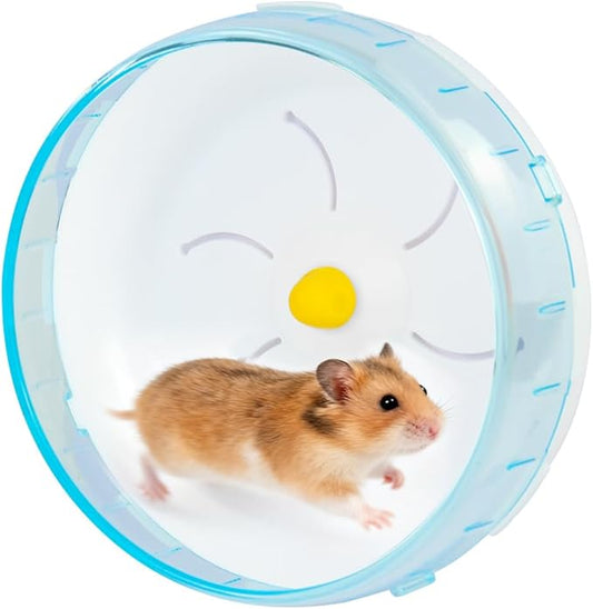 4.7 in Silent Hamster Wheel, Jogging Exercise Hamster Accessories for Cages, Dwarf Hamsters Toys for Golden Silk Shih Tzu Bear to Kill Time and Release Stress (Blue, 17.5cm)