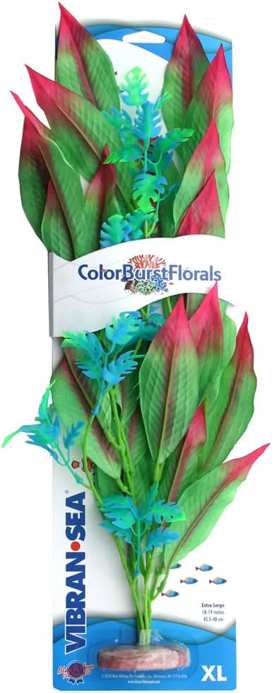 ColorBurstFlorals Amazon Sword XLarge Silk Aquarium Plant