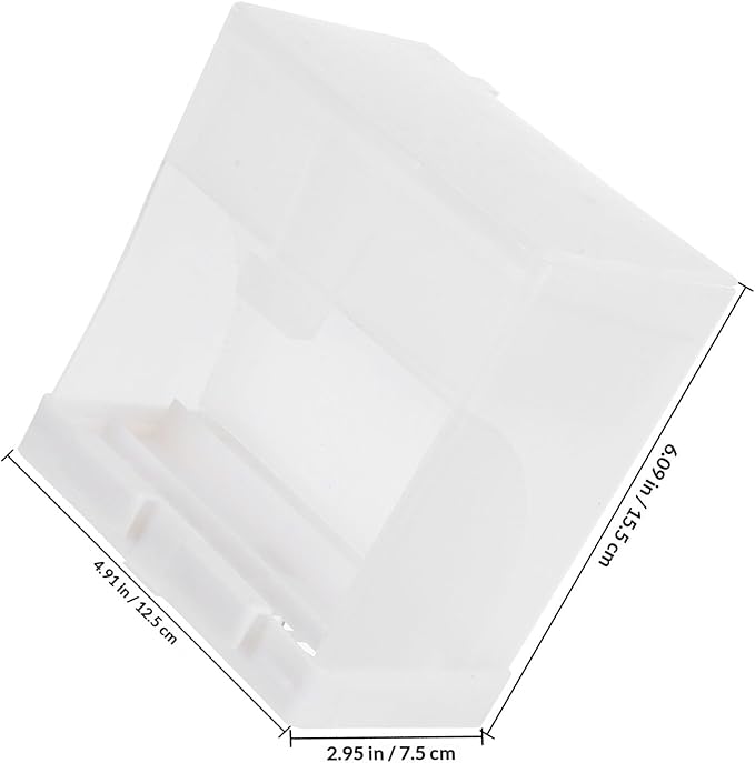 Cabilock No Mess Automatic Bird Food Box 450 Gram with Splash-Proof Design for Cage Parrot Feeding Station, Sturdy Seed Dispenser Suitable for Doves and Small Birds