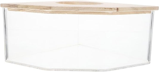 Beavorty Pet Sand Bath Hamster Dust Bath Small Bathtub for Chinchilla Easy Observation