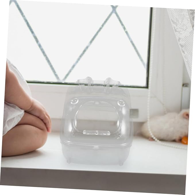 COLLBATH Hamster Bathroom Chinchilla Dust Bath Gerbil Bath Tub Compact Easy Maintenance