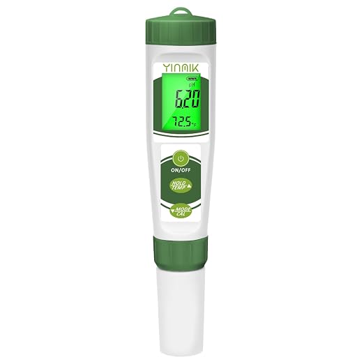 pH EC Meter for Water Hydroponics, Digital PPM Meter for Nutrients | Measure pH PPM Conductivity Temperature of Hydroponic Base Water and Nutrients, EC pH TDS Meter for Water, Aquarium, Pool