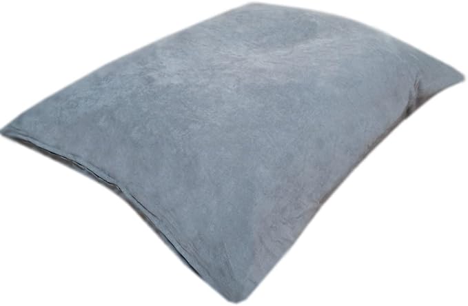 Durable Comfort Micro-Cushion Memory Foam Pet Dog Pillow Bed with Waterproof Liner + External Cover for S,M,L Dogs- Complete Set (Gray Microsuede, 36''x29'')