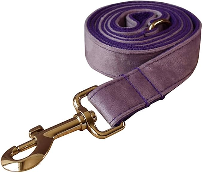 Velvet Dog Collar and Leash Set with Quick Release Metal Buckle | Bright & Stylish Leash and Collar Set, Soft Heavy Duty Pet Collars Adjustable for Samll Medium Large Dogs or Cats