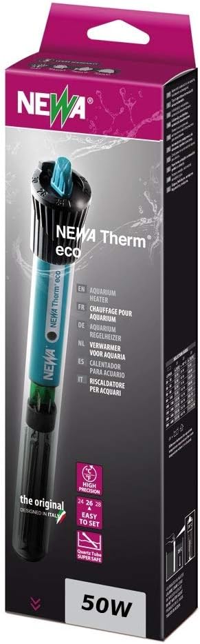 Newa Therm Eco Heater Submersible Adjustable Aquarium Heater with Suction Cup, 50 watt