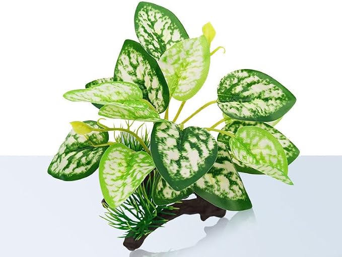 4 Pack Tall Aquarium Plants - Reptile Habitat Plants Realistic Silk Fake Betta Fish Tank Decor for Terrarium Aquascaping