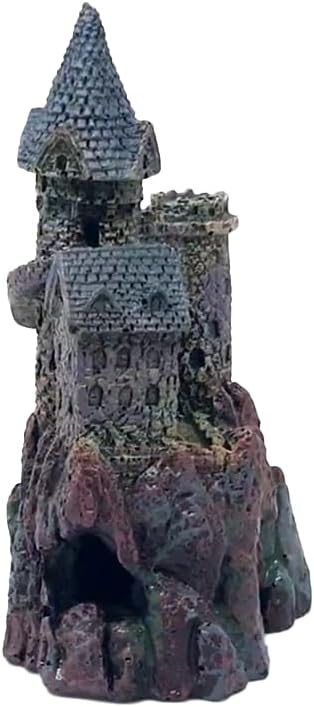 Penn-Plax Age-of-Magic Wizard’s Castle Aquarium Decoration – Safe for Freshwater and Saltwater Fish Tanks – Small