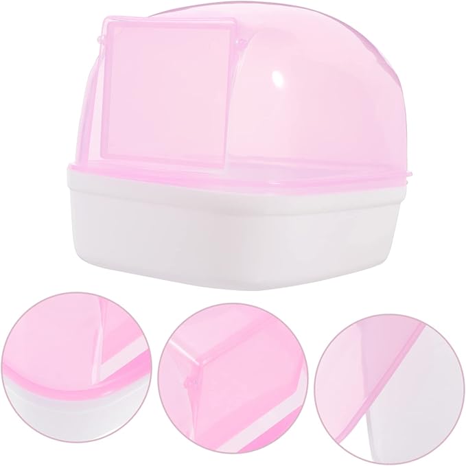 UPKOCH 2pcs Automatic Door Opening Hamster Bath Box Plastic Hamster Tub Household Container Pet Accessory