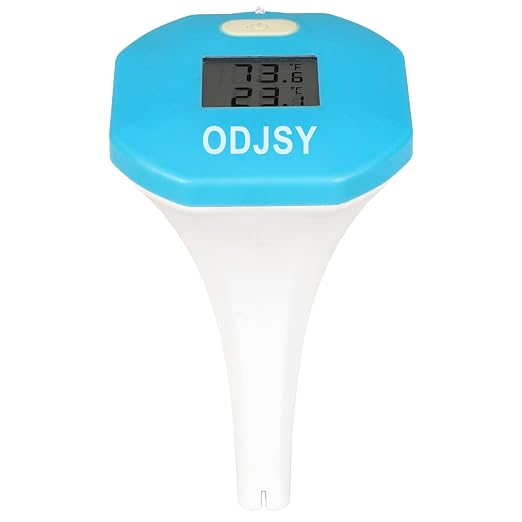 2026 Newly Wireless Pool Thermometer, Digital Water Temperature Tester with LCD Display for Swimming Pools, Spas, Hot Tubs & Aquariums (Blue)