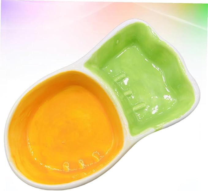 POPETPOP 2Pcs Dog Feeding Bowl Non Tip Pet Food Dish for Cats Dogs Safe Pet Feeder for Indoor Use