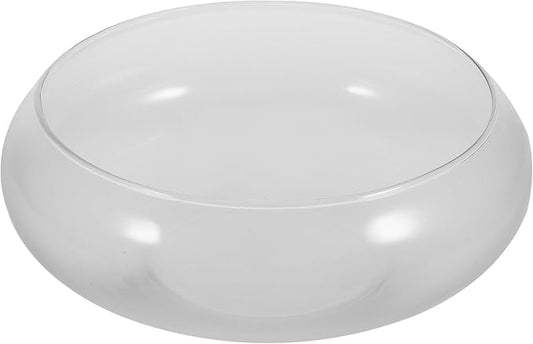 UPKOCH Large Clear Glass Fish Bowl Wide Mouth Round Planter Shallow Terrarium Vase for Centerpieces Aquatic Plant Goldfish Desktop Aquarium