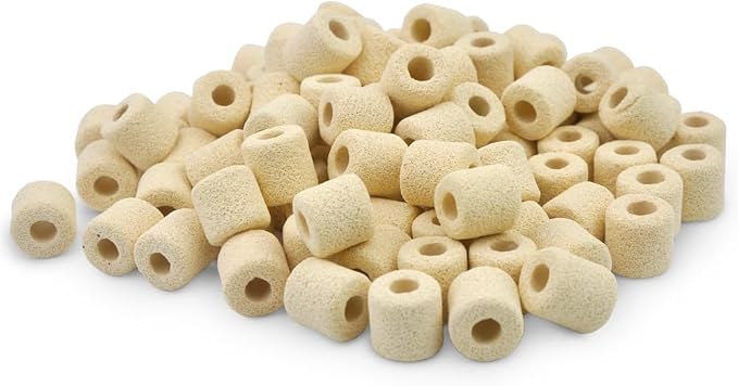 Aquarium Ceramic Ring, Filter Media for Fish Tank, Pond Filter, 1LB