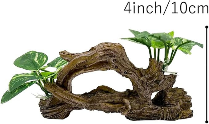 Fish Tank Decorations Aquarium Decor Ornaments Betta Silk Leaf pad Hammock Artifical Driftwood Cave Goldfish Bowl Accessories (Type-E)
