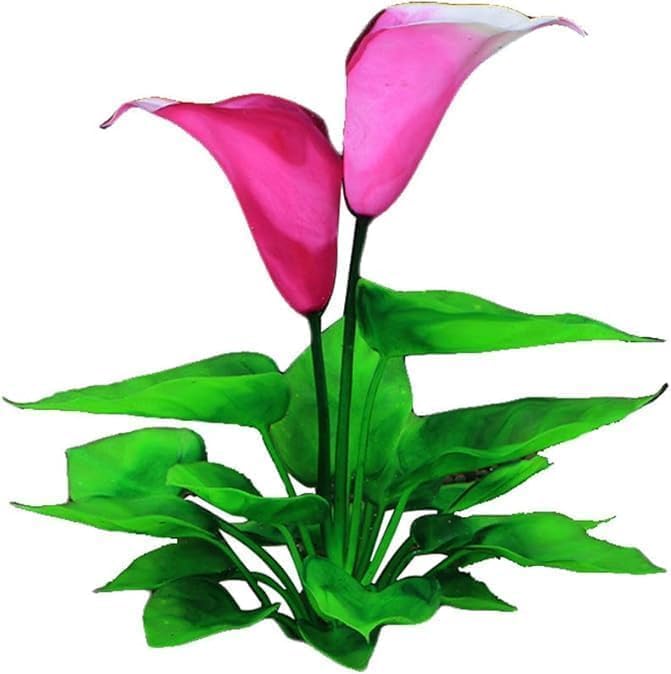 Flower Aquarium Decoration Artificial Aquatic Plant Waterweed Craft Silk Plastic Plants,Artificial Fish Tank Decorations,Used for Household and Office Simulation Hydroponic,Aquarium Accessories