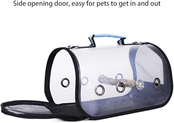 Transparent Parrot Carrying Cage Bird Travel Bag Bird Backpack Carrier with Perches Bird Carriers Tote Bag for Pet Parrots Outdoor Use