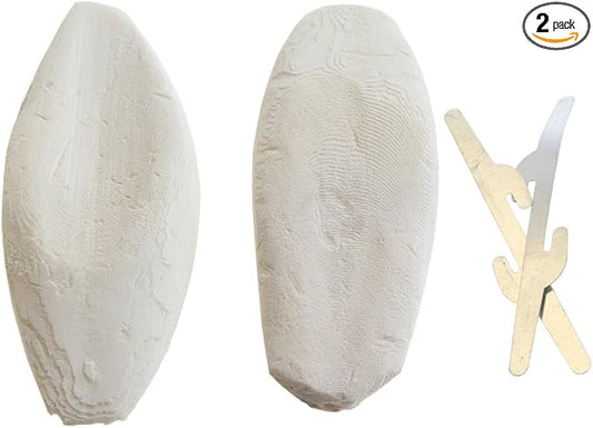 emours Natural Cuttlefish Bone for Reptiles, Tortoises, Snails, Birds and Small Animals, 4-5 inch, Twin Pack