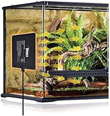 iPower Reptile Heat Pad 8W Under Tank Terrarium Warmer Heating Mat for Turtles Lizards Frogs and Other Small Animals, 6"x8" Inch