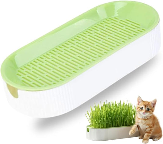 Hydroponic Growing Planters for Gardeners - Indoor Home Soil-Free Planter for Cat Grass, Herbs & Microgreens – Sprouting Container - Office Gift Exchange - No Seeds Included (1)