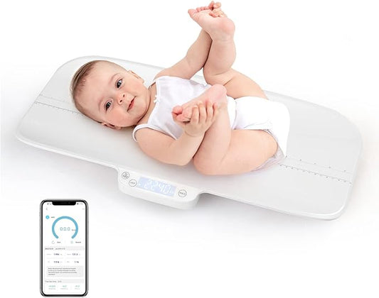 HONEY JOY Baby Scale, Pet Scale, 66lb Digital Infant Scale with Hold Function, Weight and Height Track, Multi-Function Toddler Scale, Accurate Baby Weighing Scale for Newborn&Cat&Dog, kg/lb/oz